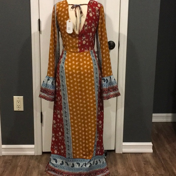 Earthy Boho Multi Print Maxi Dress - Picture 6 of 8